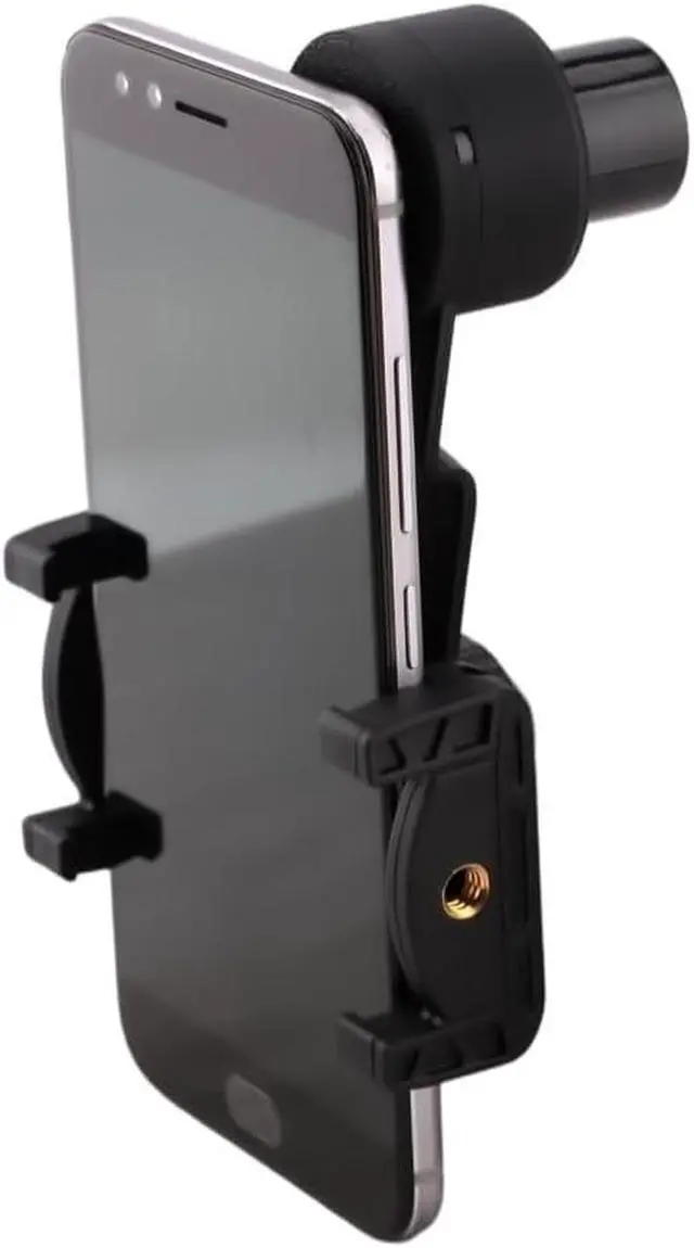 Alt view image 3 of 7 - 23.2 mm Microscope Phone Mount with Integrated WF16x Widefield Eyepiece, One-Piece Printed Head, Aluminum Alloy Frame, Spring Clamp Fits 0.913" Eyepiece Tubes