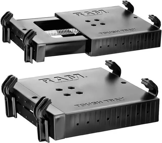 Alt view image 3 of 5 - Tough-Tray Universal Spring Loaded Laptop Tray for 10-16 Inch Laptops, Adjustable Vehicle Laptop Mount Holder for Cars, Trucks, Fleet & Workstations, RAM-234-3