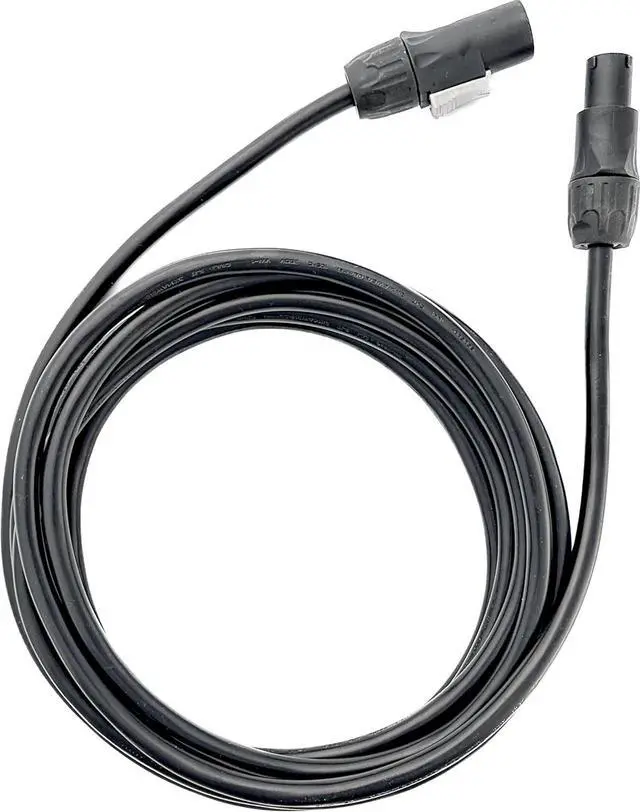Main image of 15' True1 Male to Female Jumper, Locking Power Cable, Black, IP65, 14 AWG