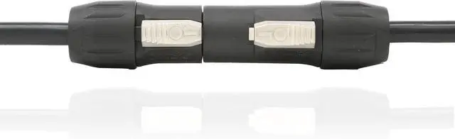 Alt view image 5 of 6 - 15' True1 Male to Female Jumper, Locking Power Cable, Black, IP65, 14 AWG