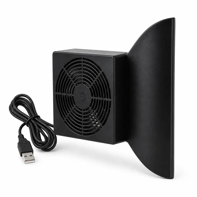 Main image of No-Drill Cabinet Cooling Fan Quiet Slim Fan for Home Theater AV Cabinets, Electronics Enclosures, Server Racks & Ventilated Doors