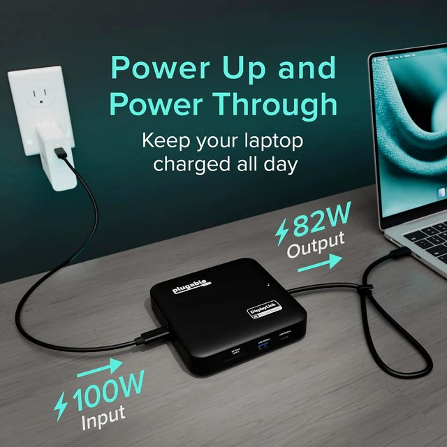 Alt view image 4 of 7 - 7-in-1 USB-C DisplayLink Dock Dual 4K 60Hz HDMI, USB-C & USB-A (10Gbps), SD Card, Gigabit Ethernet, 100W PD, Compatible with macOS & Windows, MacBook Dual Monitor Support