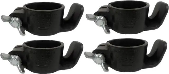 Main image of Universal Scrim Clamp Compatible with Tripod Lighting & Speaker Stands for Event Decor & Stage Use - Durable Strong Grip Setup, Easy Install & Lightweight Accessory - Black - Pack of 4