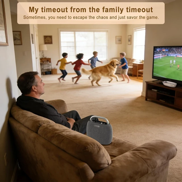 Alt view image 2 of 7 - Wireless TV Speakers for Smart TVs Portable Speakers for Hard-of-Hearing Seniors & Elderly, Compatible with Optical, RCA, AUX, USB-C TVs, DVD & Multimedia Players