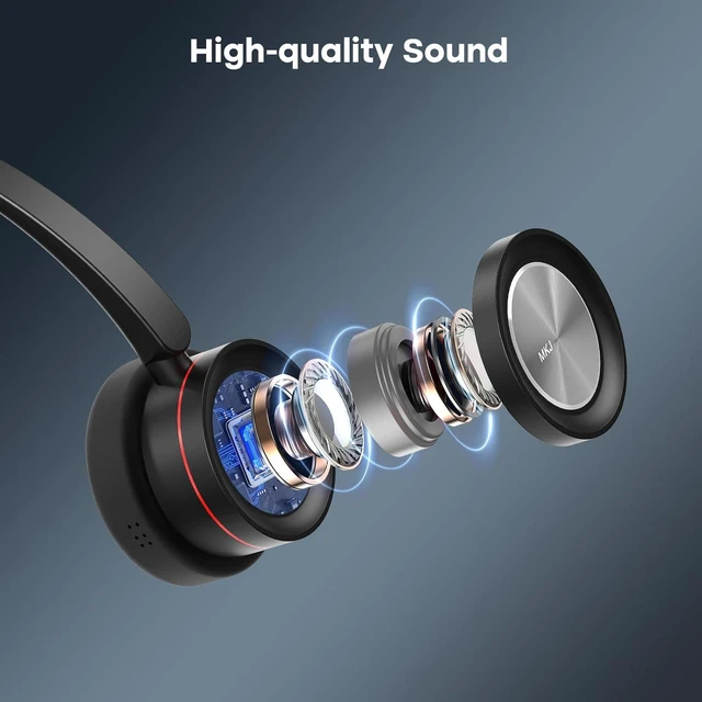 Alt view image 5 of 6 - USB Headset with Microphone Noise-Canceling Wired Headphone for Call Centers, Office Headset for PC, Computer & Laptop, Works with MS Teams, Zoom, Webex & Conference, Black