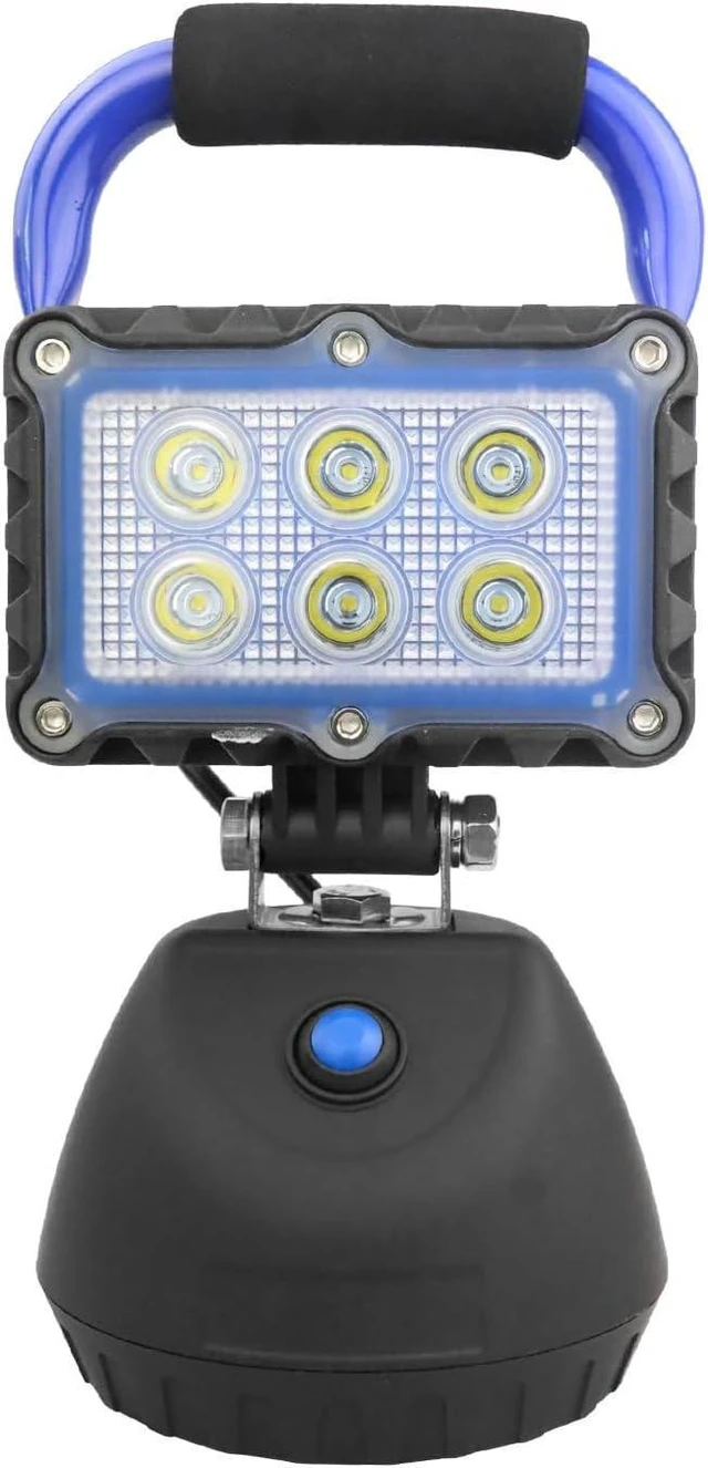 Main image of 18W 2400LM Aluminum Alloy LED Work Light with Strong Magnet & Handle, Waterproof Dustproof Floodlight for Workshop, Garage & Construction Site (Blue)