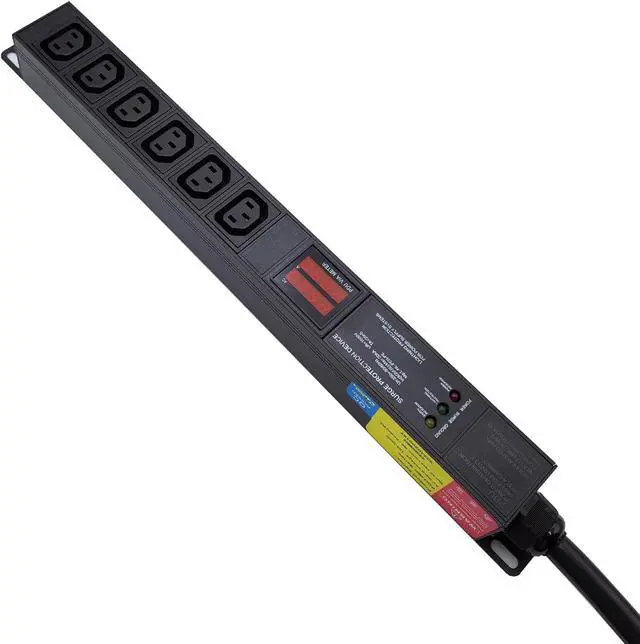 Alt view image 3 of 7 - Meter SPD Function with L6-30p Plug C13 30A 240V 6 Way PDU for Internet Data Centre (FJ-NZEU-4Y7C)