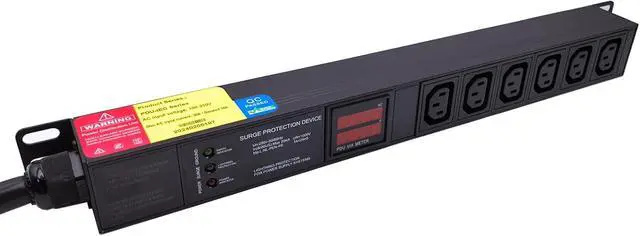 Alt view image 4 of 7 - Meter SPD Function with L6-30p Plug C13 30A 240V 6 Way PDU for Internet Data Centre (FJ-NZEU-4Y7C)