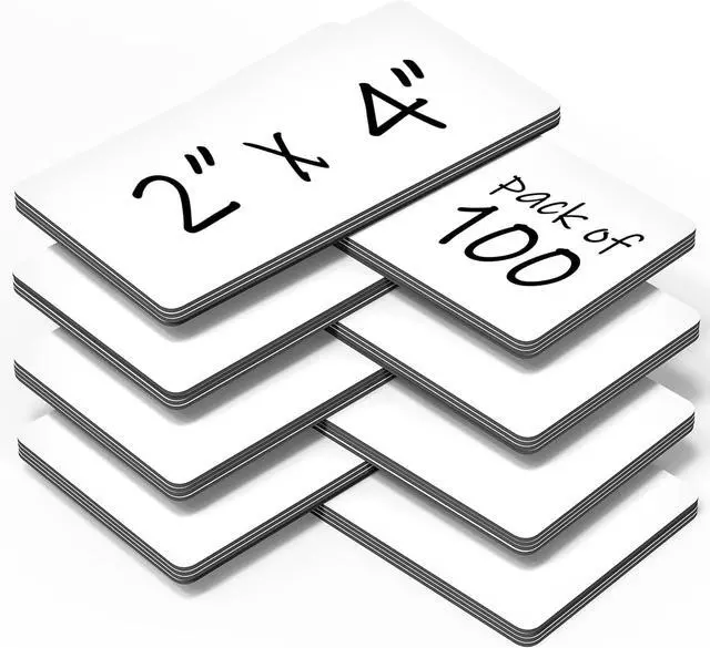 Main image of 100 Pack Dry Erase Magnetic Labels 2x4 in - Magnetic Name Tags for Classroom Lockers School Bus - Classroom Magnets for Names - Magnet Labels for Whiteboard Magnet Names Plates for Classrooms Blanked