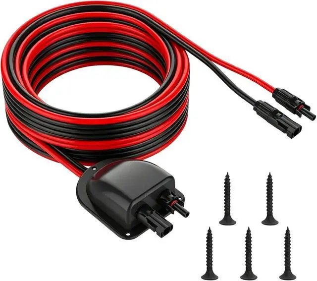 Main image of 10Ft Solar Cable Entry Gland with 10AWG Solar Extension Cable,MC4 Connectors for Solar Junction Box Fit for RV, Boat, Camper & Van Lnstallations, Tinned Copper Wire