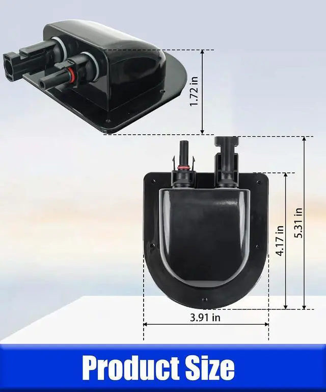 Alt view image 4 of 6 - 10Ft Solar Cable Entry Gland with 10AWG Solar Extension Cable,MC4 Connectors for Solar Junction Box Fit for RV, Boat, Camper & Van Lnstallations, Tinned Copper Wire