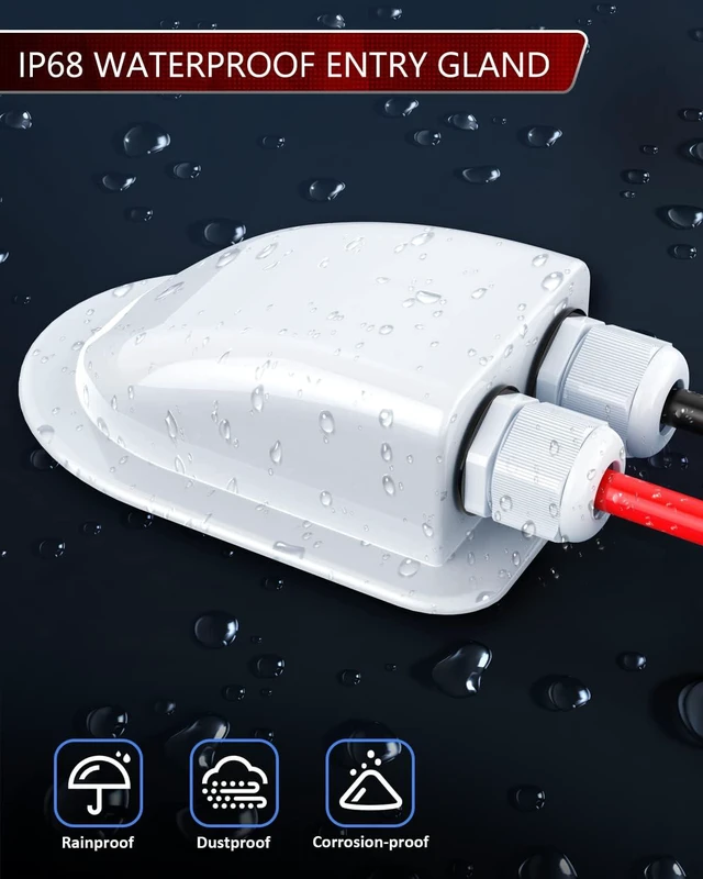 Alt view image 3 of 7 - 10AWG Solar Extension Cable with Double Cable Entry Gland & Female/Male Connector Adapter Kit for RV, Boat, Van & Solar Panel Projects