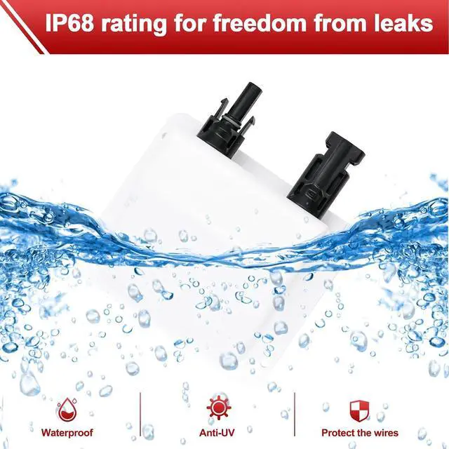 Alt view image 2 of 7 - Waterproof Double Cable Entry Gland with 10Ft 10AWG Soft Copper Cable,UV Resistance Dual Cable Entry Housing for Rv, Boat,Camper (with 10ft Cable)