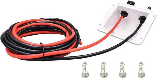 Main image of Solar Cable Entry Gland,10ft 10AWG Soft Solar Extension Cable and Connector, UV Resistance Dual Cable Entry Gland Housing on Rv, Boat, Camper (3m, White)