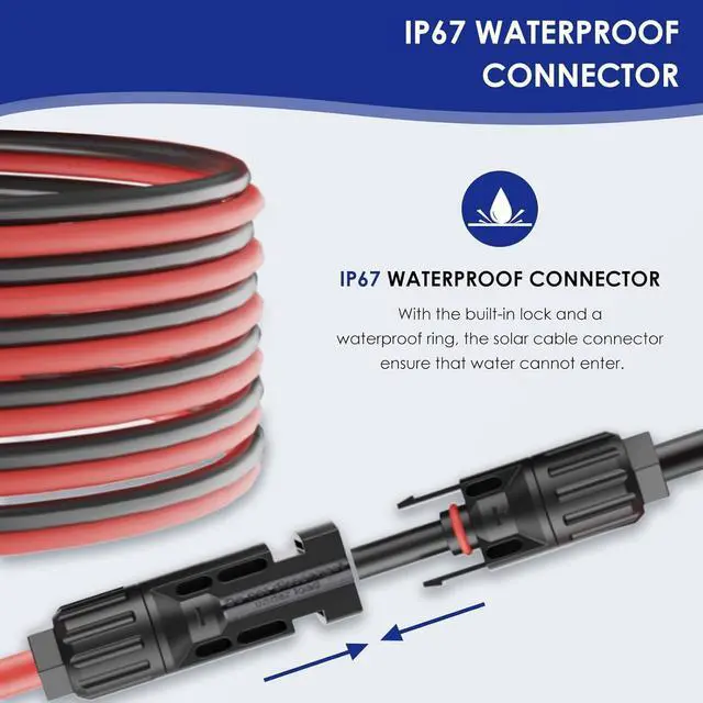 Alt view image 5 of 7 - Waterproof Solar Cable Gland Entry Housing Solar Junction Box Fit for roof Panels on RV Boat, Camper, Van, Building, Garage, Shack, with 10Ft 10AWG Solar Extension Cable Connector