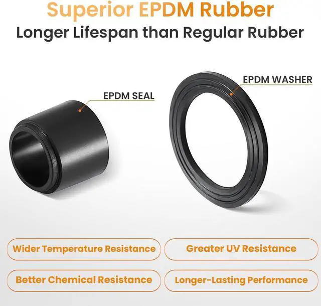 Alt view image 4 of 7 - 10pcs 1-1/2" NPT Cable Gland Waterproof IP68 Nylon Cable Pass Through Cord Grip Connector Strain Relief Wire Grommet