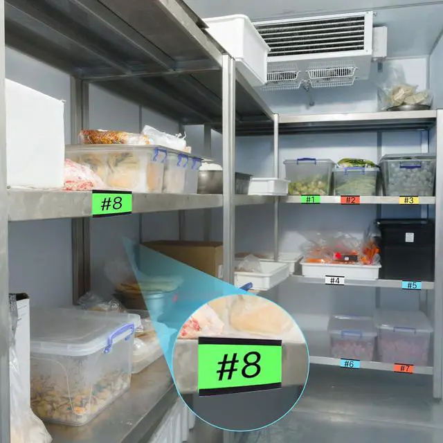 Alt view image 7 of 7 - Magnetic Label Holders Channel Cardholders Magnetic Name Plate Tags Cabinet Labels for Shelving with Clear Plastic Protector and Colorful Paper Insert(1 x 2'',200 Pcs)