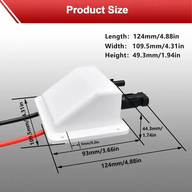 Alt view image 6 of 7 - Waterproof Double Cable Entry Gland with 10Ft 10AWG Soft Copper Cable,UV Resistance Dual Cable Entry Housing for Rv, Boat,Camper (with 10ft Cable)