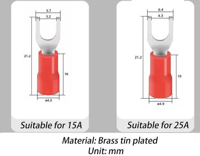 Alt view image 4 of 7 - Terminal Block (8 Sets) 8Pcs 6 Positions Dual Row 600V 25A Screw Terminal Strip Blocks with Cover&8Pcs Pre-Insulated Barrier Termina Block Strip& 48Pcs Insulated Fork Wire Connector