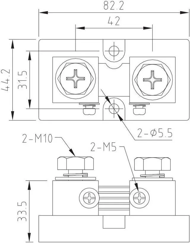 Alt view image 5 of 7 - CG 500A 50mV Ampere Electrical Digital DC Current Shunt Resistor for amp Panel Ammeter Current Measurement Tester Gauge