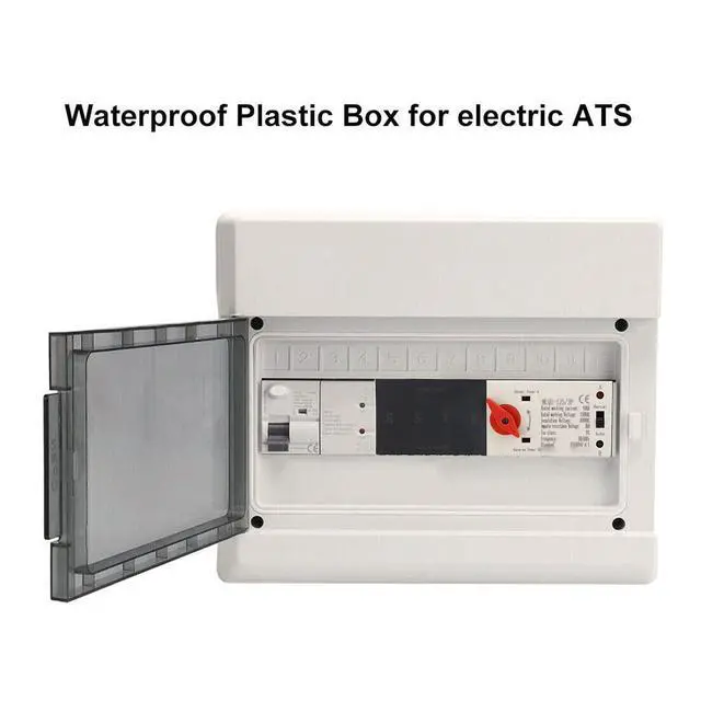 Alt view image 6 of 7 - Automatic Transfer Switch 100A 110V Dual Power ATS, PC Grade Isolation Type Self Throwing Self Returning with Manual/Auto Operation for PZ30 Box,Home Generator,35mm DIN Rail Mount