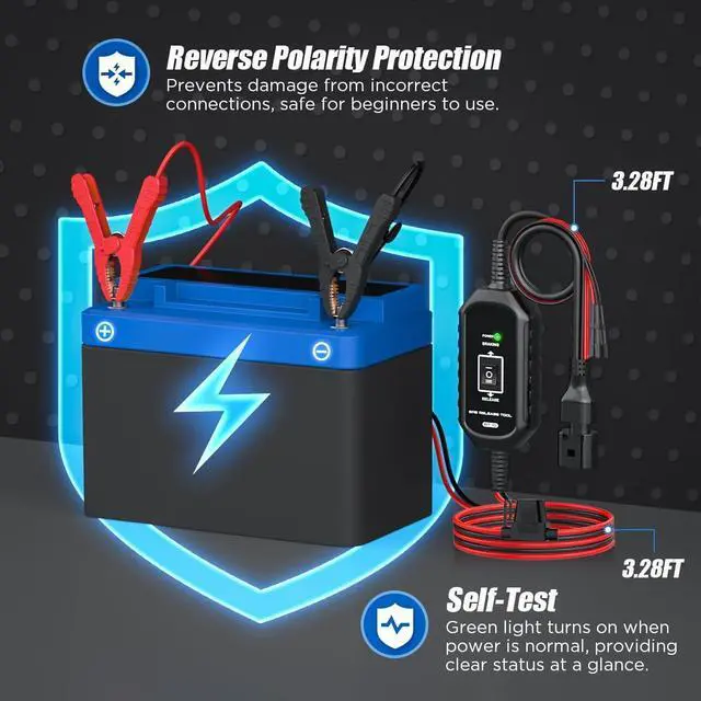 Alt view image 7 of 7 - EPB Brake Release & Reset Tool 10V~14V DC Electronic Parking Brake Tools Emergency EPB Service Tool Overcurrent Protection Brake Caliper Tool with 2 Connect Ways&3 Fuse for Auto Repair,Car Road Rescue