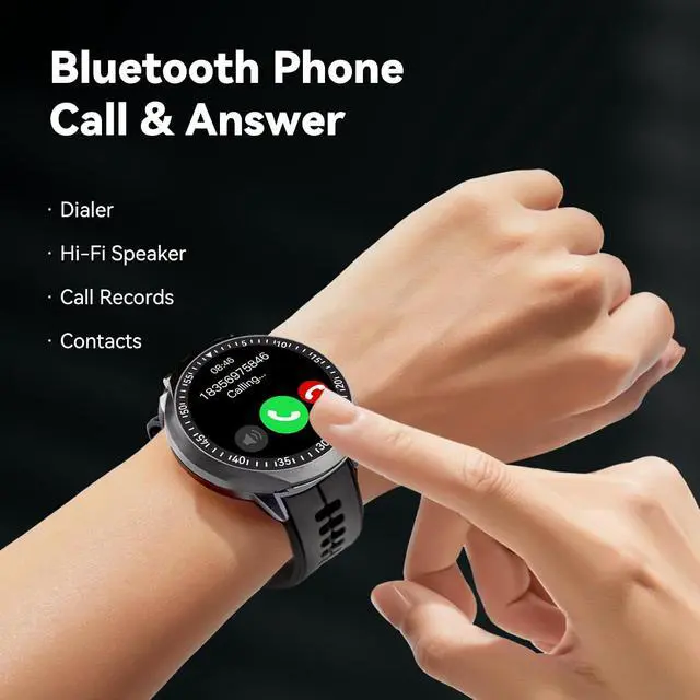Alt view image 3 of 6 - Smart Watch Pill Box, Fitness Smartwatch with Bluetooth Call for Men, Water Resistant Pill Organizer for Emergency, Pill Case for Emergency, Small Pill Container for Vitamin, Fish Oil