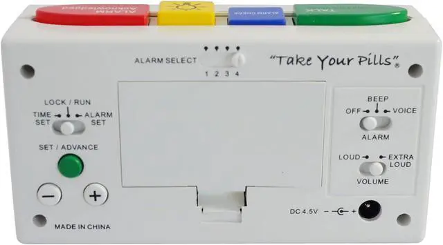 Alt view image 7 of 7 - e-Pill 4 Times a Day x 7 Day Large Weekly Pill Organizer, Vitamin, and Medicine Pillbox - with 4 Alarm Talking Reminder