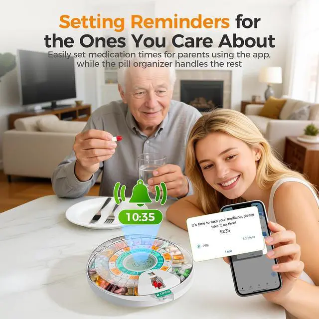 Alt view image 3 of 7 - Automatic Pill Dispenser,28-Day Smart Bluetooth Pill Box, Easy Setup