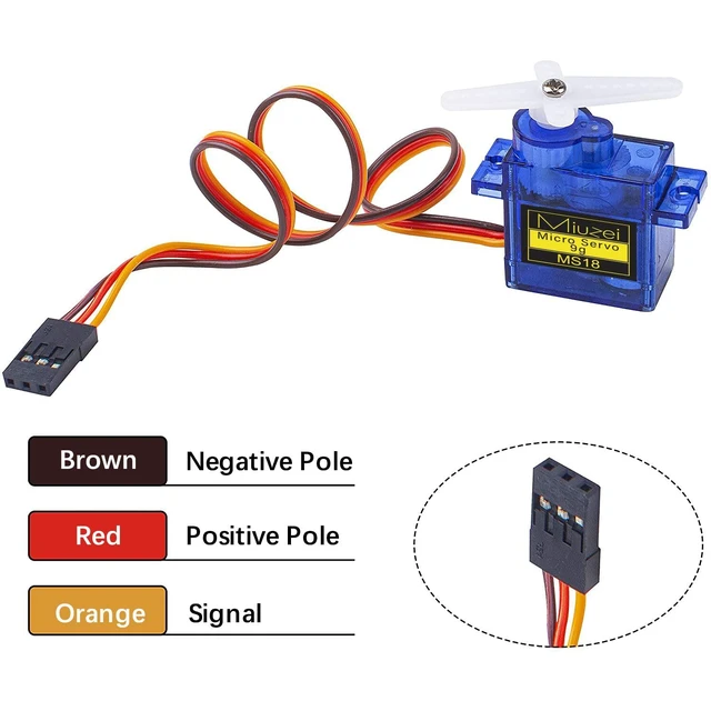 Alt view image 4 of 7 - SG90 9g Micro Servo Motor for RC Car, Robot, Boat & Plane, 20 Pcs