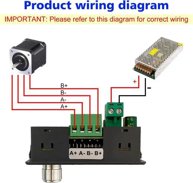 Alt view image 3 of 7 - Stepper Motor Driver Controller for Nema 17 23 34 Stepper Motor Forward/Reverse Pulse Speed Controller DC 10V-30V 6.6A 1/64 Micro-Step Resolutions for 42 57 86 Stepper Motor TTL Serial Communication