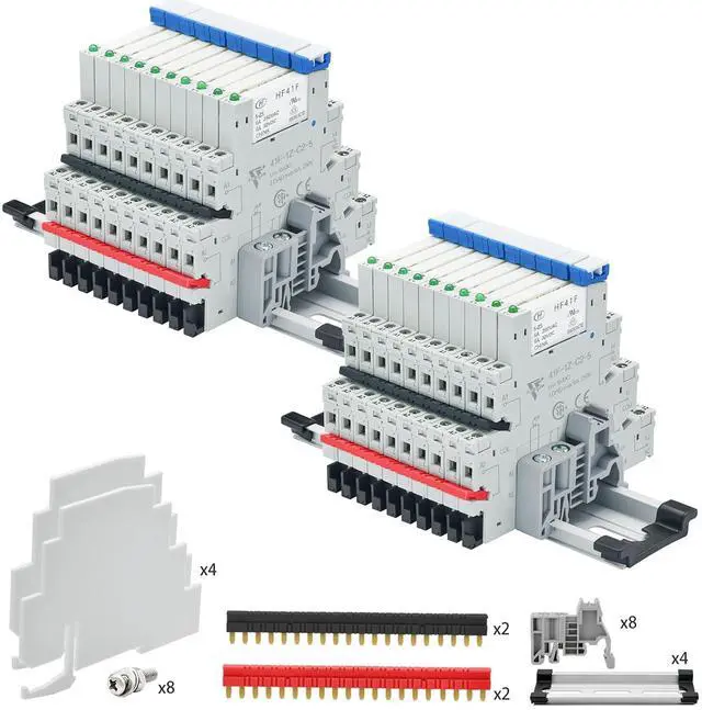 Main image of UL Listed 5V Electromagnetic Relay 5 Volt Relay Miniature 1NO 1NC 6Amp SPDT with LED Indicator, Socket Base DIN Rail Module 20Pcs
