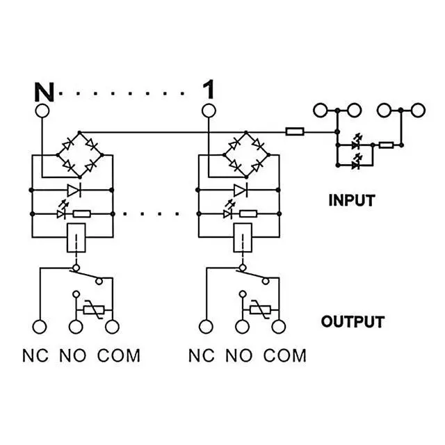 Alt view image 7 of 7 - Relay Board, 16 Channel 1 SPDT DIN Rail Mount 24V DC/AC Relay, Interface Board