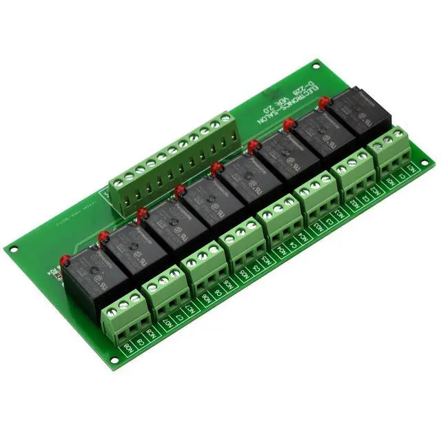 Alt view image 3 of 7 - 8 Channel 10Amp SPDT Power Relay Module Board (Operating Voltage: DC 12V)