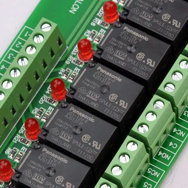 Alt view image 4 of 7 - 8 Channel 10Amp SPDT Power Relay Module Board (Operating Voltage: DC 12V)