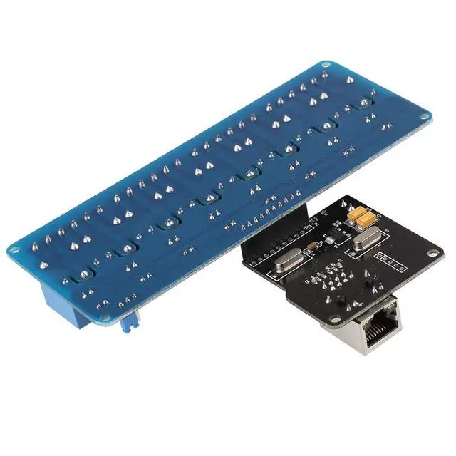 Alt view image 4 of 7 - Ethernet Control Module LAN WAN Network Web Server RJ45 Port and 8 Channel Relay Controller Board