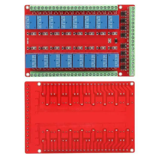 Alt view image 6 of 7 - 16 Channel Relay Module Two Way Isolated Type Optocoupler 16 Channel Relay Module Interface Board High/Low Level DC 5/12/24V 3 Types Optional(DC12V)