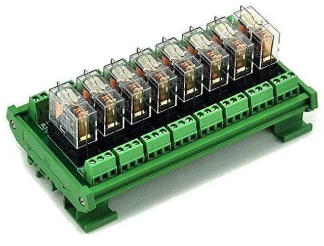 Main image of DIN Rail Mount AC/DC 24V Control 8 SPDT 16Amp Pluggable Power Relay Module, G2R-1-E
