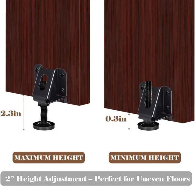 Alt view image 5 of 7 - Heavy Duty Leveling Feet, 12 Pack Adjustable Furniture Levelers with 3960LB Capacity, 2" Height Adjustment, No-Flip Furniture Installation Hex Nut Design for Flawless Leveling