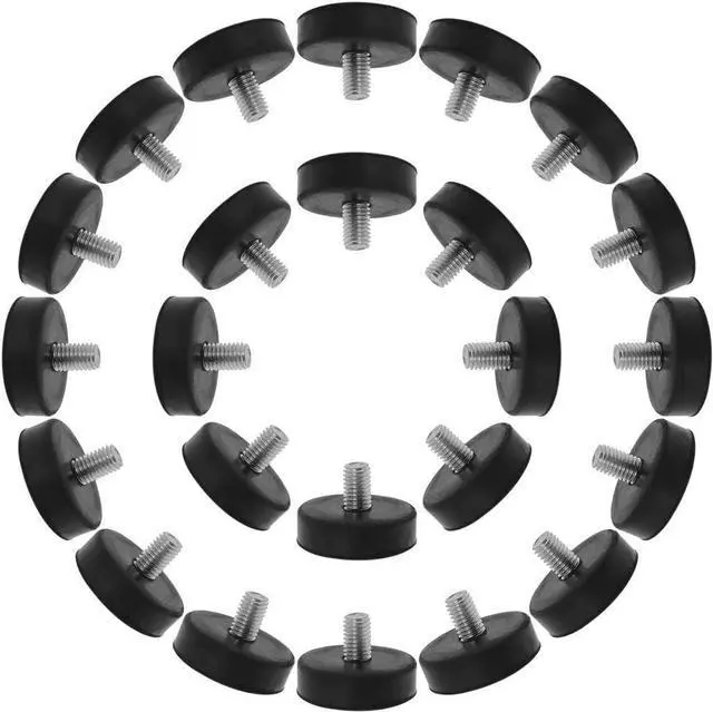 Main image of M10 x 15 x 43mm Leveling Feet Adjustable Leveler Floor Protector Round Base for Furniture Chair Table Leg 24 Pack