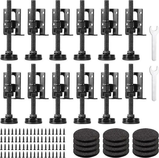 Main image of 12 Pack Heavy Duty Leveling Feet Furniture Levelers Adjustable Furniture Feet Leveler Leg Adjustable Load for Workbench Table Cabinet Wardrobe (12 Pack)