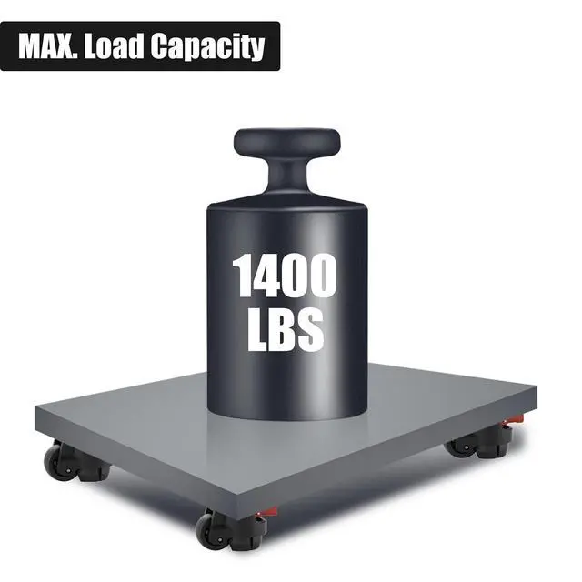 Alt view image 6 of 7 - Heavy Duty Leveling Casters Set of 4, 1400LBS Load Capacity Adjustable Leveling Feet, Retractable Swivel Industrial Plate Casters for Workbench, Machine, Equipment & Furniture, 2.5 Inch, T70