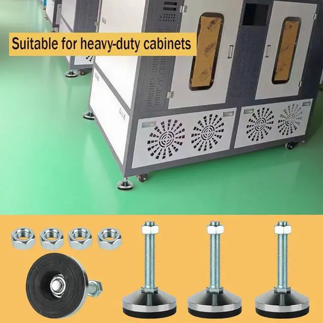 Alt view image 6 of 6 - Heavy Duty Stainless Steel Leveling Feet,2600 lb Capacity,M16 Thread,4 Pack