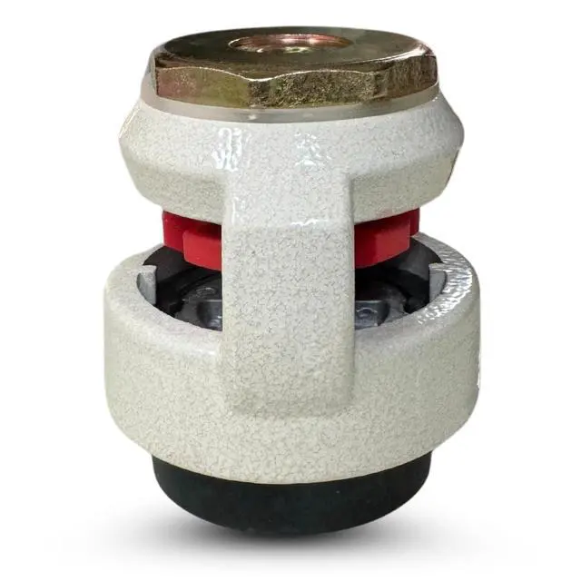 Alt view image 5 of 6 - TP-60F - Retractable Leveling Machine Plate Casters w/ 2" Wheel - 4 Pack - 2,400 lbs Per Set + Hardware (Stem Leveling Sets, W/ 12MM Threaded Stem & Nuts)