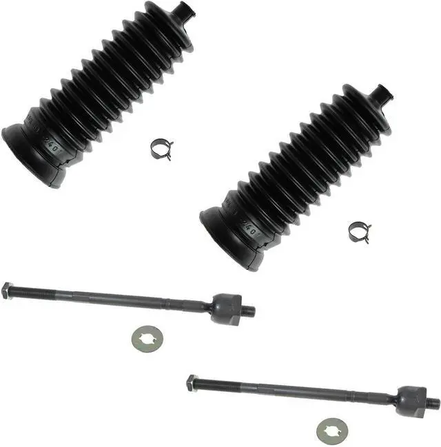 Main image of Front Driver & Passenger Side Inner Steering Kit Steering Rack & Pinion Bellow Tie Rod Compatible with 1993-1997 Subaru Impreza 1990-2004 Legacy 2000-2004 Outback