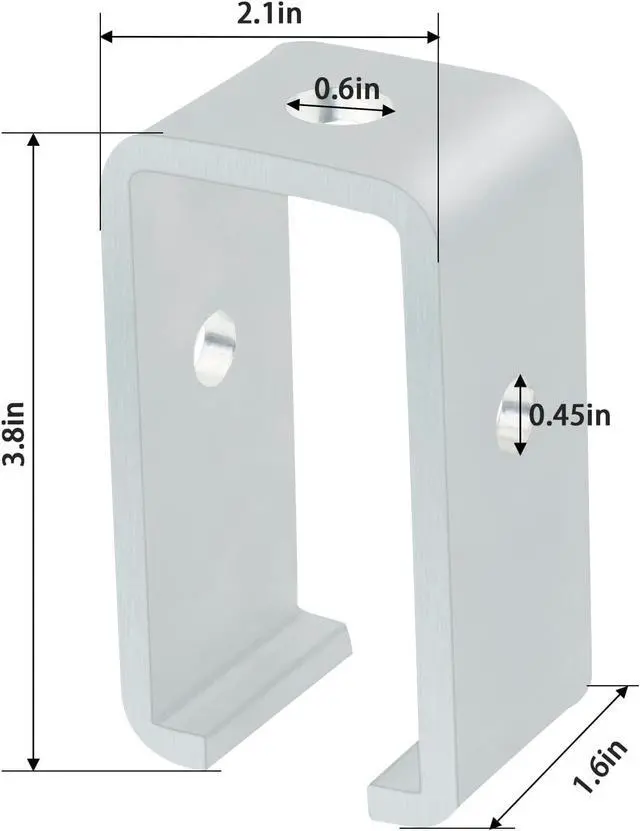 Alt view image 2 of 7 - Channel Trolley Track Hanger Bracket for UNISTRUT Strut Channel, 1-5/8 Intermediate Support Hange Bracket for All 1-5/8" Channel Trolley Track (10 Pack)