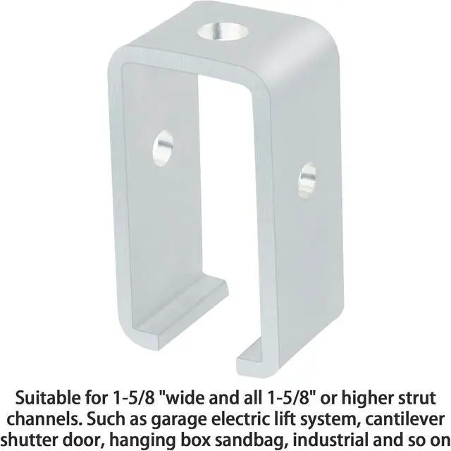 Alt view image 6 of 7 - Channel Trolley Track Hanger Bracket for UNISTRUT Strut Channel, 1-5/8 Intermediate Support Hange Bracket for All 1-5/8" Channel Trolley Track (10 Pack)
