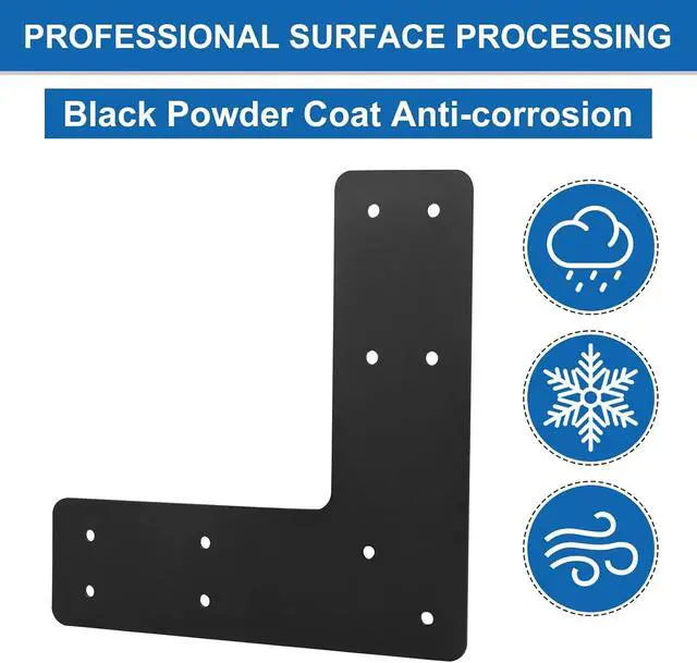 Alt view image 4 of 7 - L Right Angle Bracket 4pcs,10"x10" Mending Plate,L Shape Brackes