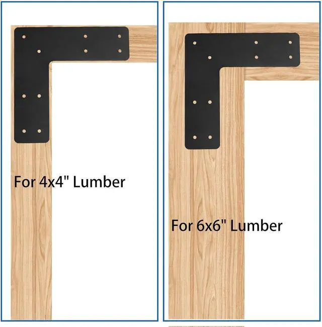 Alt view image 5 of 7 - L Right Angle Bracket 4pcs,10"x10" Mending Plate,L Shape Brackes