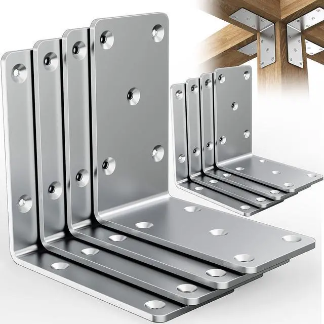 Main image of 5"x5"x2.5" Steel L Brackets Right Angle Bracket for Wood Structures